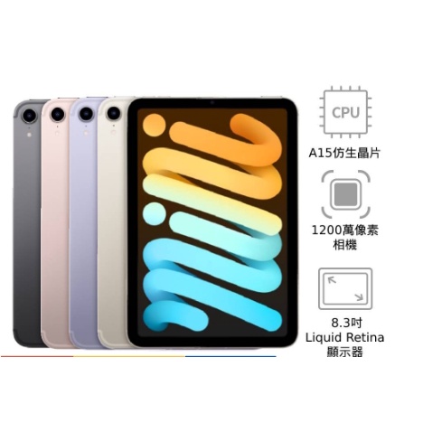 APPLE iPad mini 8.3吋 256GB WiFi (2021) 台灣公司貨 全新【電電蝦】