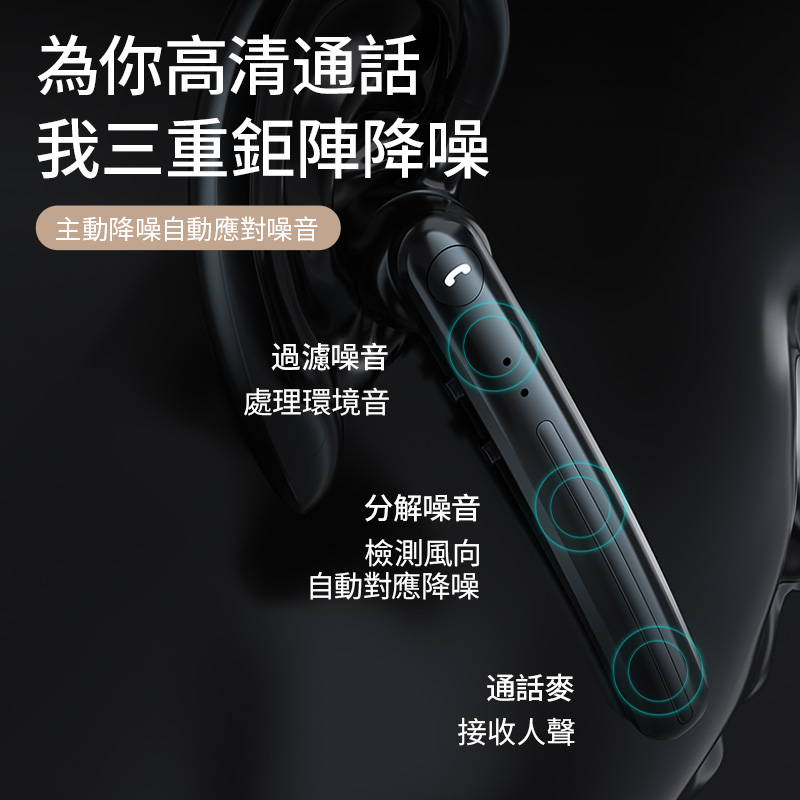 運動單耳耳機開車專用耳機降噪耳機商務藍牙耳機藍芽耳機可line通話高清麥克風超長待機掛耳式耳機 蝦皮購物