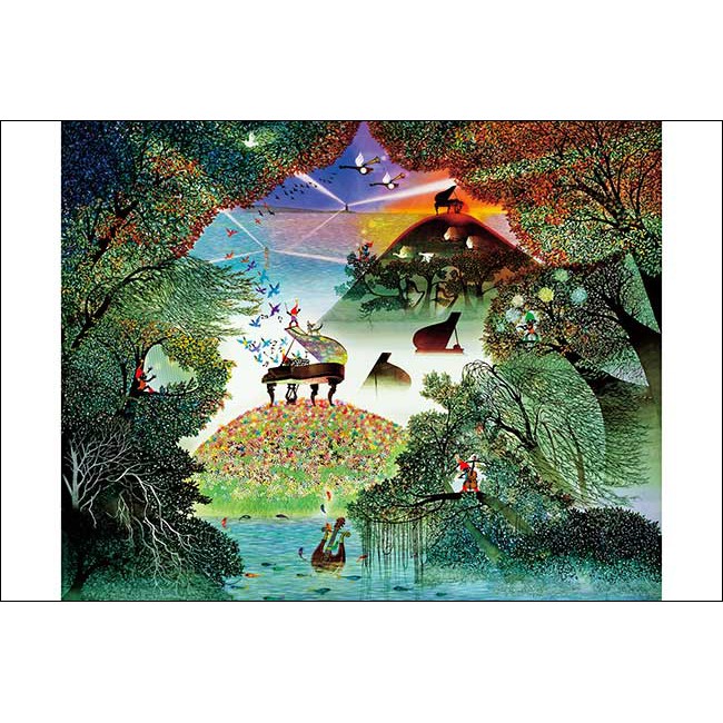 小巷 日本進口拼圖 藤城清治森林交響曲 Appleone 1000片 1000 8 蝦皮購物