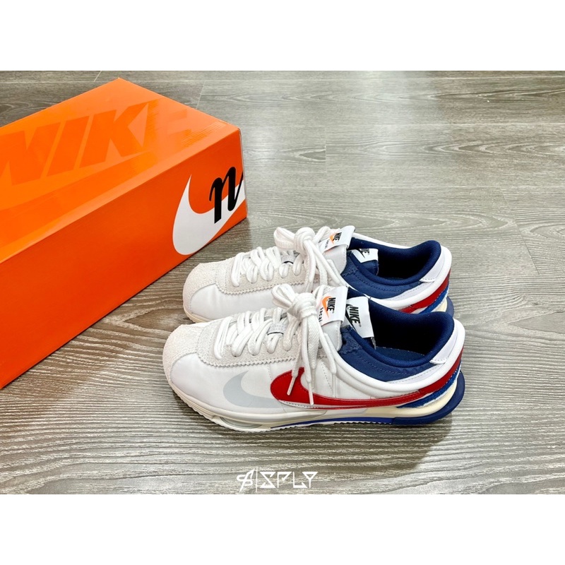【Fashion SPLY】Sacai x Nike Cortez 白紅藍 休閒鞋 DQ0581-100 2144920