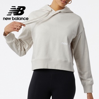 【New Balance】 NB 連帽長袖T_女性_米白色_AWT23512MBM