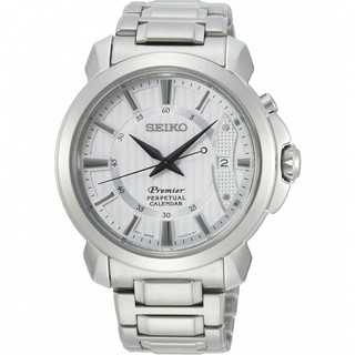 Seiko 精工錶 6A32-00Z0S(SNQ155J1) Premier 藍寶石水晶萬年曆腕錶/白麵 42mm