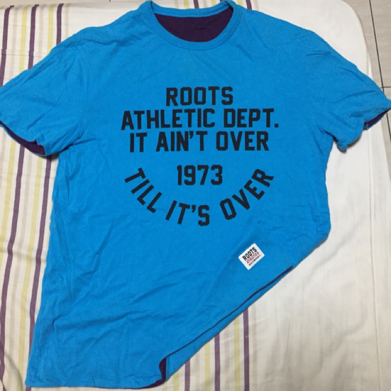 托售（二手）roots正品 優值極新品 正反兩穿式t恤 尺寸L