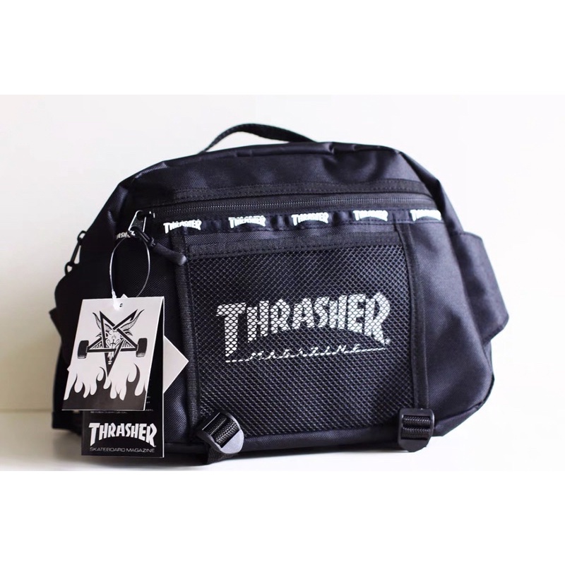 火焰 THRASHER 2WAY SHOULDER BAG 腰包 斜背包 代購正品 腰包 側背包 黑/迷彩