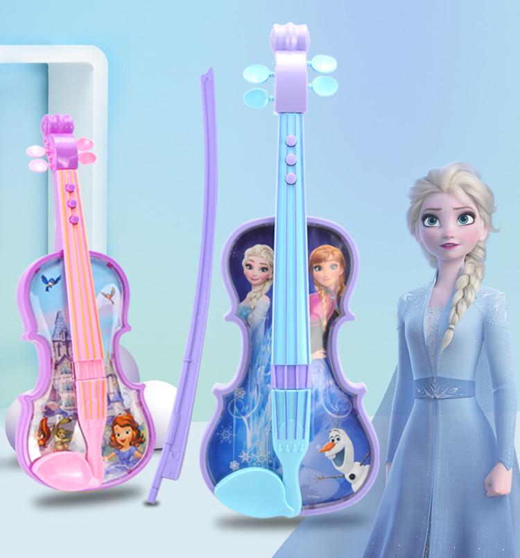 ✢新品熱銷✣迪士尼小提琴兒童玩具女孩初學者3-6歲電子仿真樂器寶寶早教啟蒙