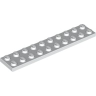 LEGO 樂高 3832 白色 顆粒薄板 Plate 2x10 383201