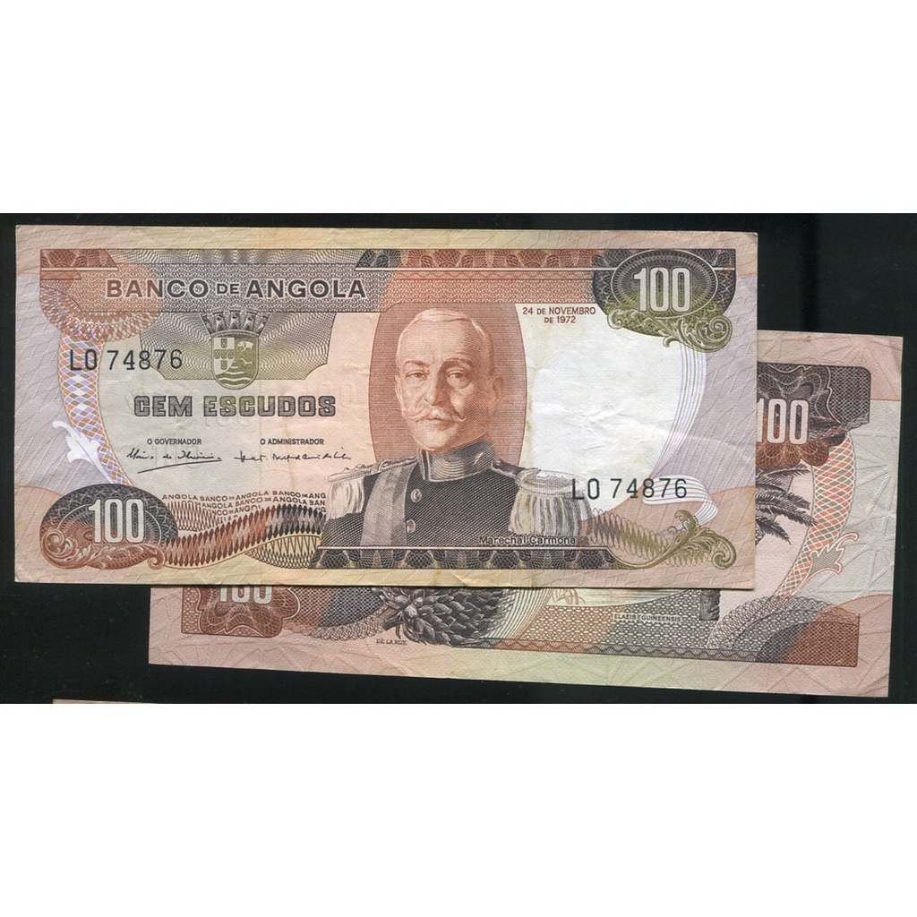 【紙幣】Angola (安哥拉), P101 , 100-ESC. , 1972 品相極美XF #200411