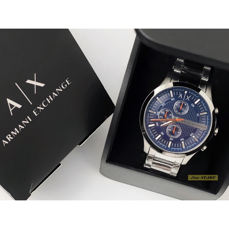 【New START精品服飾-員林】Armani Exchange AX2155 藍錶盤 46mm 三眼 手錶 男錶