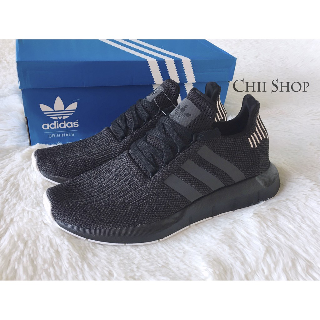 【CHII】韓國代購 adidas Swift Run 黑色 粉尾 黑粉 襪套 編織 B37723