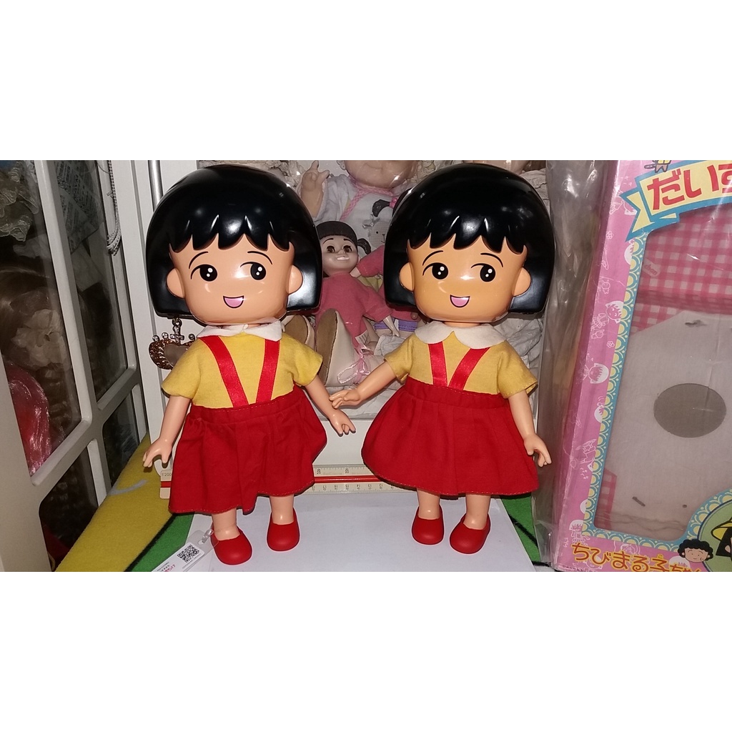 早期 二手 1990年 日本製 櫻桃小丸子 搖頭娃娃 2隻一起賣