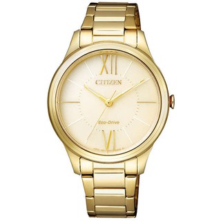 【CITIZEN】Eco-Drive 典雅大方腕錶(EM0412-52P)。