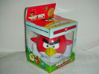 aaL集.(企業寶寶公仔娃娃)全新附盒紅色ANGRY BIRDS憤怒的小鳥(憤怒鳥)公仔!--值得收藏!/大4/-P