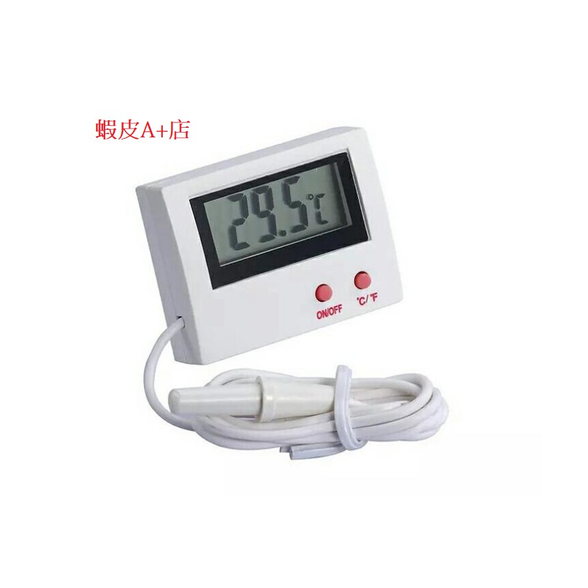 【蝦皮A+店】(HT-5 溫度計 帶線) 電子式溫度計 -50℃~+110℃ 溫度計 魚缸溫度計 探針式