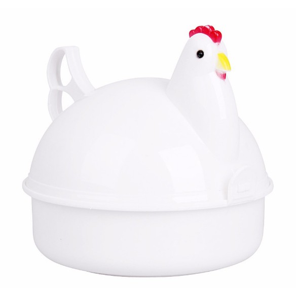 【雞造型微波蒸蛋器】微波爐煮蛋器蒸蛋器一次可蒸煮4顆水煮蛋