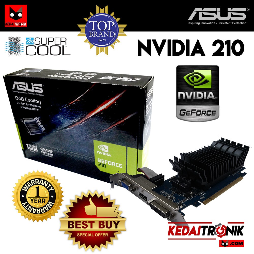 Vga Nvidia Geforce 210 華碩 DDR3 1GB 顯卡靜音 PCI Express