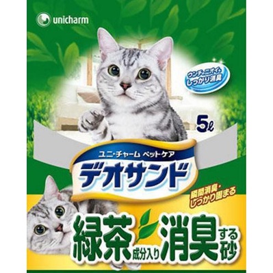 日本 UNICHARM 嬌聯 消臭大師 消臭礦砂 (綠茶/森林香/沐浴香) 5L 貓砂 貓沙 嬌聯礦砂