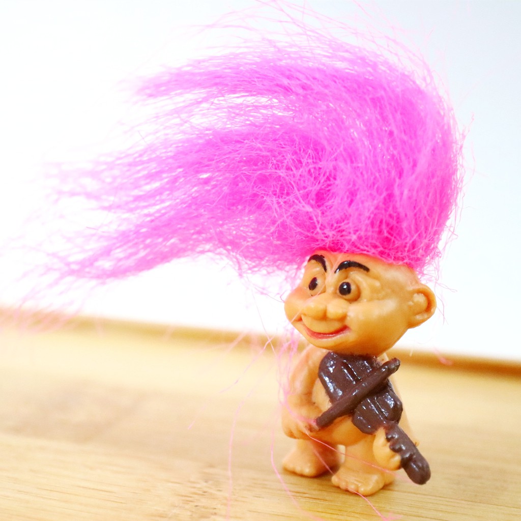 早期  troll dolls 幸運小子 小提琴 玩具  絕版老物 品味玩具收藏