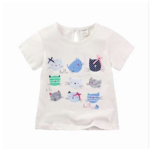 (現貨)外貿女童T恤2-3Y 兒童T恤 女童短袖純棉T恤 寶寶衣服