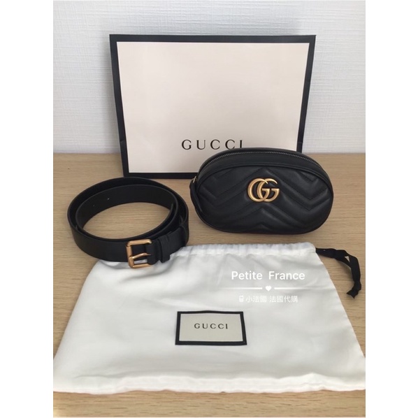 Gucci GG Marmont GG腰包 肩包 黑色現貨