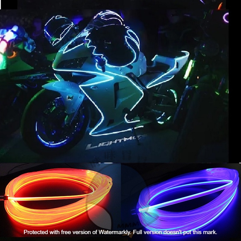 🔥台灣現貨🔥LED 市場獨有 摩托車 機車冷光線 導光線 FB爆紅款 LED導光條免剪線 車內改裝 冷光線導光條 免主機