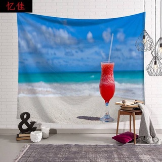 【客製化掛布】海景系列 ins風北歐風掛布掛毯背景布 露營掛布 裝飾掛布 高品質 高評價 【送安裝包+6米星星燈】