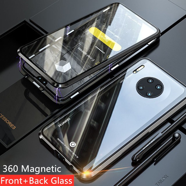 適用於華為 P40 Mate 30 Nova 5T 9 10 Pro SE 5G 的硬翻蓋磁性手機殼