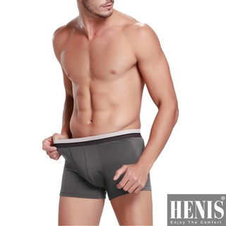 HENIS 型男透氣網彈力平口褲4件組 隨機取色