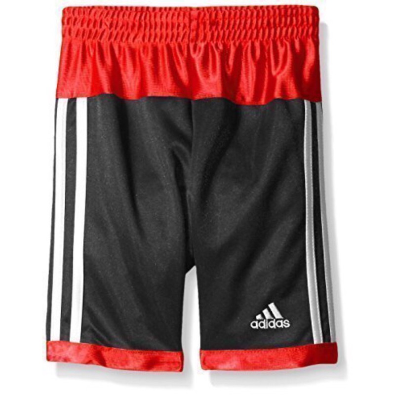 Adidas紅黑色Logo運動短褲(5T)