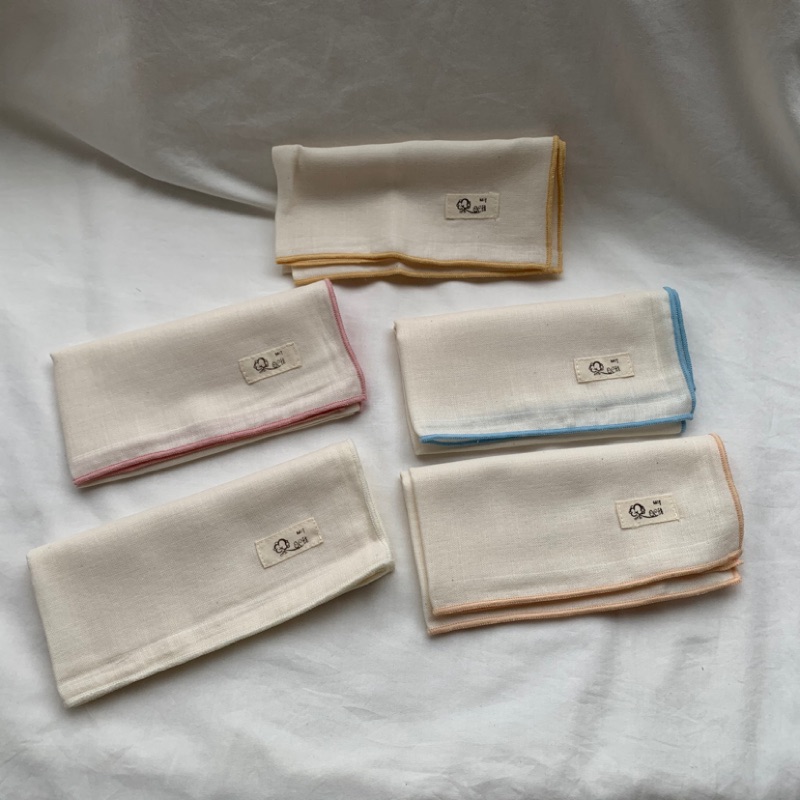 QC館-台灣製【有機棉綿紗手帕】Organic Cotton handkerchief