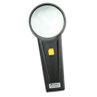 Pro'sKit寶工 8PK-MA006 圓形手持帶燈放大鏡(4X)
