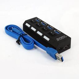 【新魅力3C】 全新盒裝 USB3.0 HUB 4port 獨立開關 ~可加購DC5V外接電源