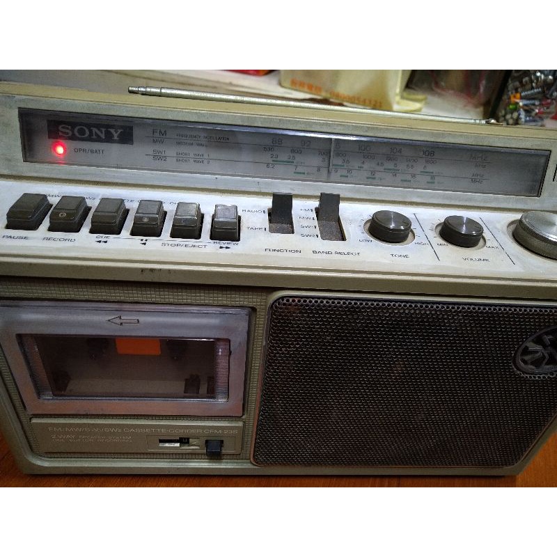 Sony CFM-23 cassette corder boombox 早期收音機
