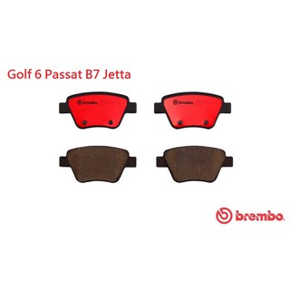 (vag小賴汽車)golf 6 passat b7 jetta 後輪 煞車皮 來令片 brembo 陶瓷 全新