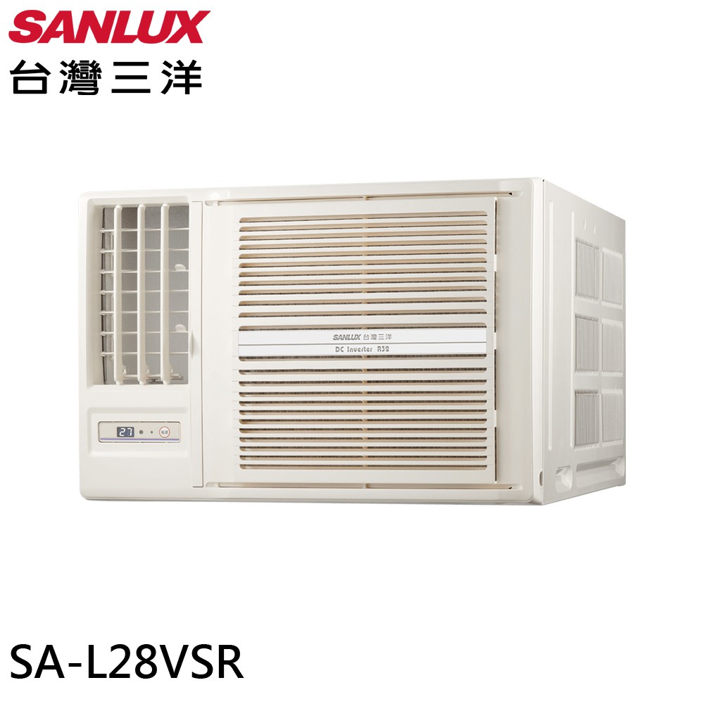 SANLUX 台灣三洋 4-6坪 1級變頻 窗型左吹冷專冷氣 空調 SA-L28VSR 大型配送