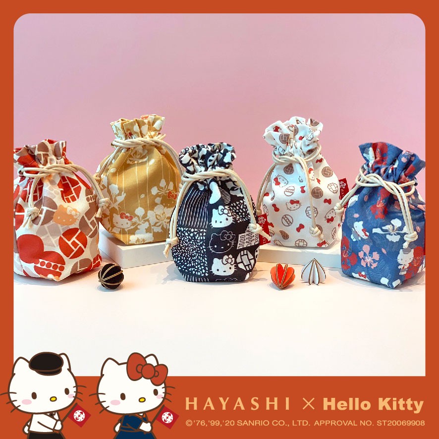 【林百貨 HAYASHI x Hello Kitty】束口小物袋，kitty，伴手禮，化妝包，束口袋，收納包，包包