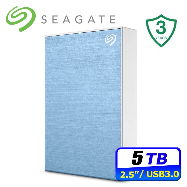 Seagate 5TB Backup Plus  2.5吋行動硬碟-冰川藍 USB3.0