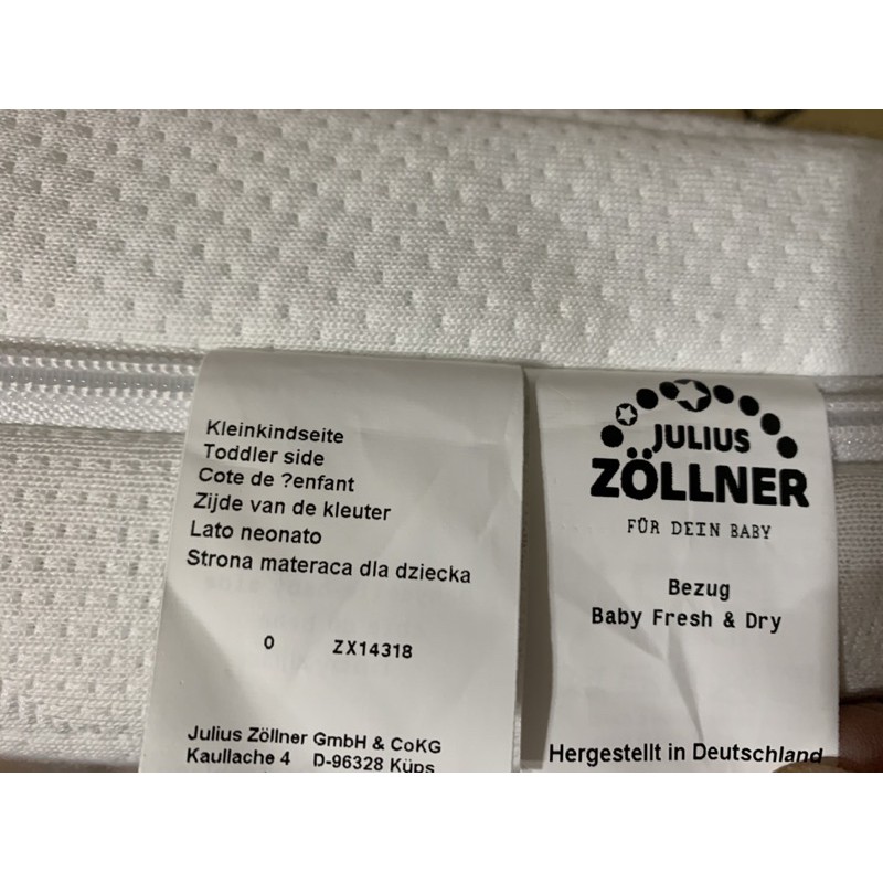 嬰兒床墊 JULIUS ZOLLNER 原廠官網購買 少躺 品項九成新