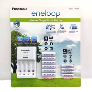 Panasonic ENELOOP 充電器含電池組 6入三號 +4入四號 C176230 a促銷到5/30 1585