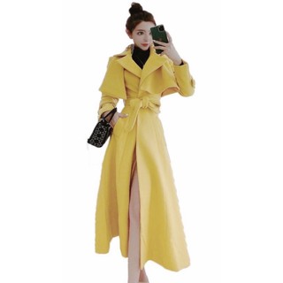 韓式長版時尚風衣外套