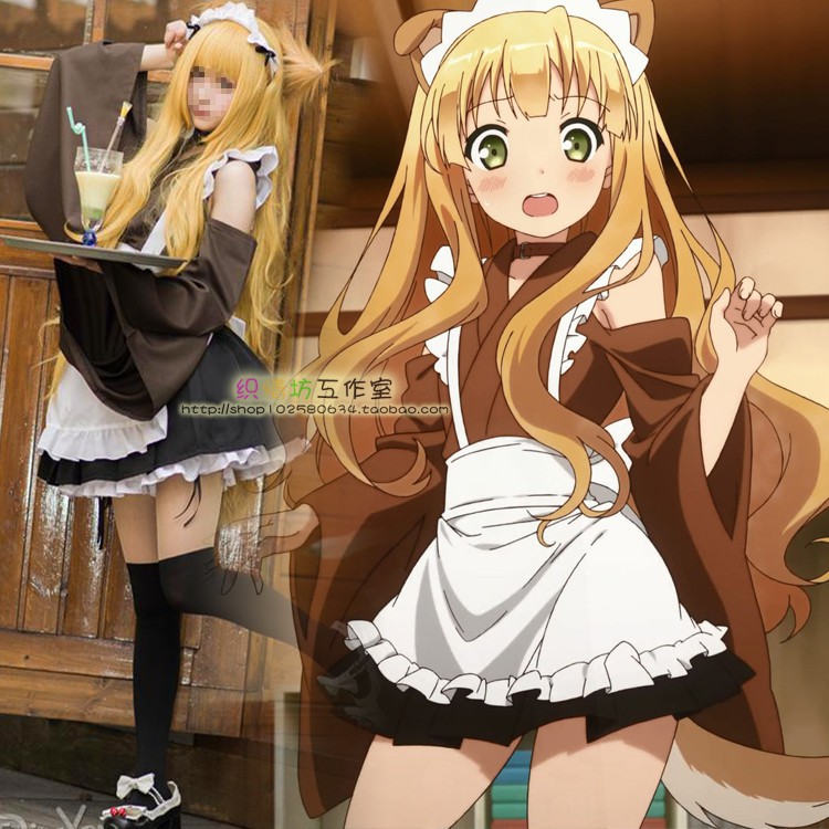 變態王子與不笑貓cos服日本動漫cosplay 小豆梓打工女仆和服裝 1257 蝦皮購物