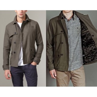 NYChic 全新正品 美國 COMUNE 修身 軍事外套 雙排扣風格 軍綠 鋪棉風衣 短大衣 厚實立領