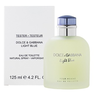 ☆momo小屋☆ d&g dolce&gabbana light blue 淺藍 男性淡香水 125ml tester