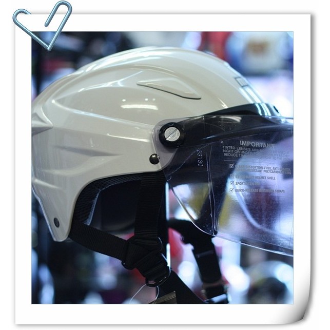 [小齊安全帽] M2R SP-11 白色 透氣雪帽＋PC耐磨鏡片.內襯全可拆 半罩安全帽