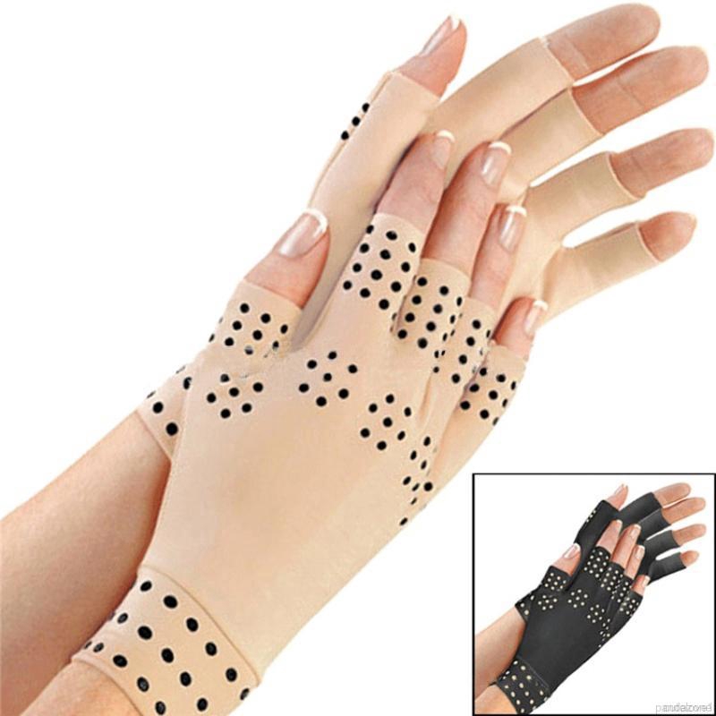 【OMICON 24H出貨】 半指點膠磁療手套Magnetic therapy gloves壓力保健手套