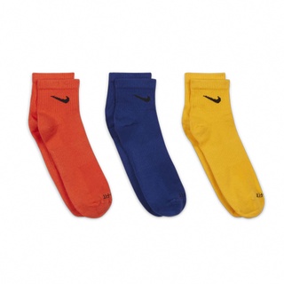 Nike 襪子 Everyday Plus Ankle Socks 三雙入 橙藍黃 踝襪【ACS】 SX6893-910