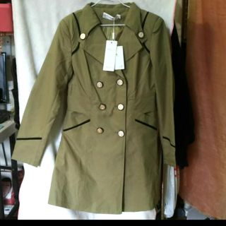 $99 風衣(軍綠色/米色)