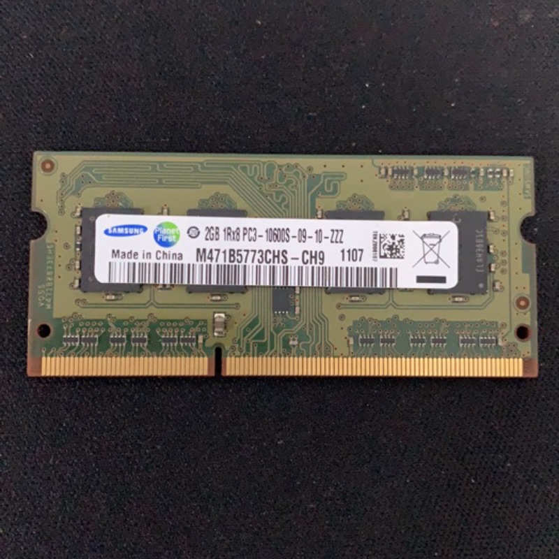 三星 DDR3 2G 1Rx8 PC3-10600s-09-10-zzz升級 雙面顆粒 共16顆粒