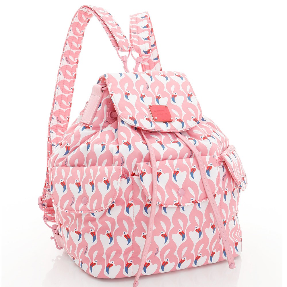 VOVAROVA時尚空氣包-百寶袋後背包-粉粉紅鶴