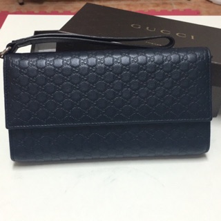 Gucci全新小牛皮可拆式手拿皮夾
