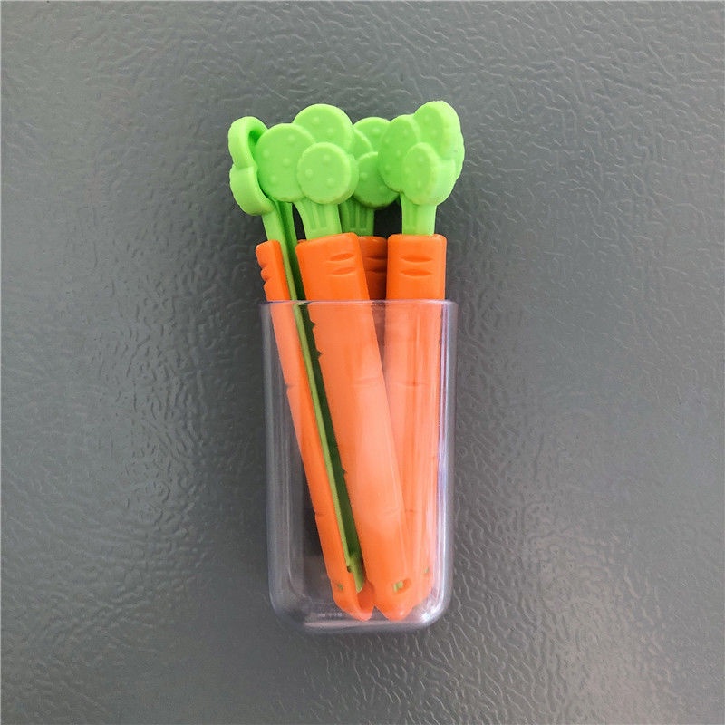 （現貨）可愛胡蘿卜密封夾創意廚房小夾子食品零食袋子封口夾神器冰箱磁貼